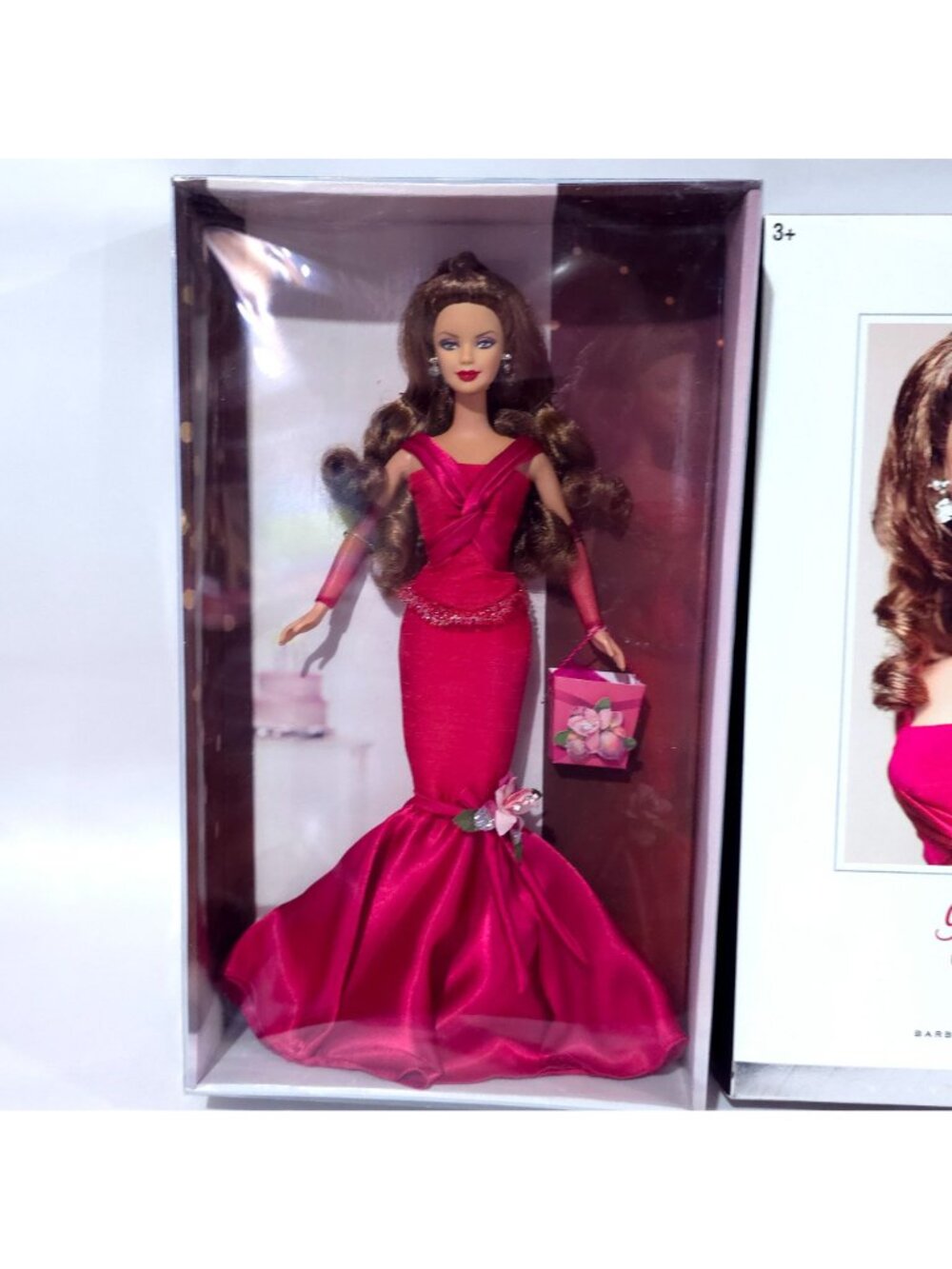 2004 NEW/NRFB Barbie Birthday Wishes Doll Silver Label - Red Dress (C6229) - Picture 3 of 11